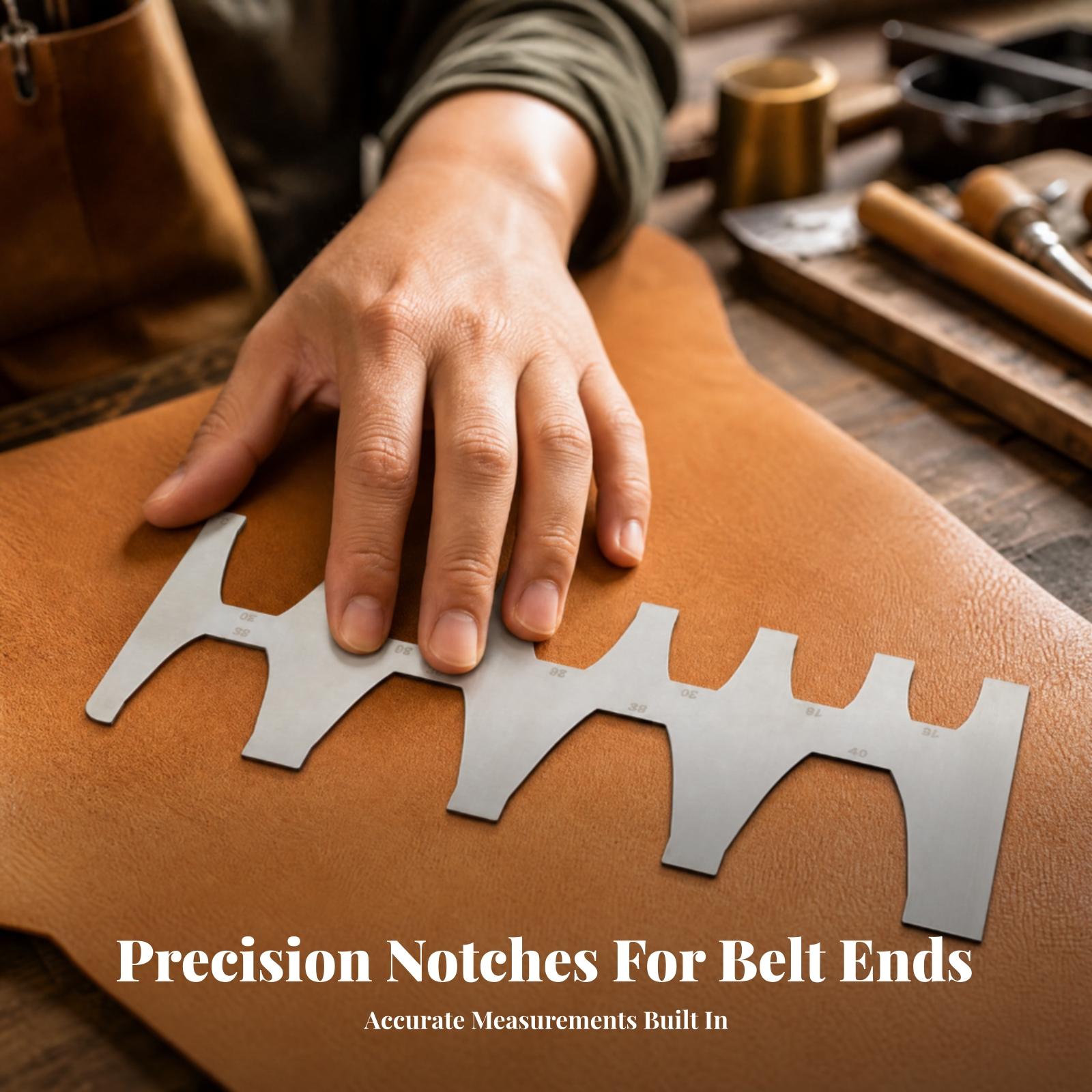 Leatherwork Templates - Belt-End Template Ruler 1.2 Mm Thick
