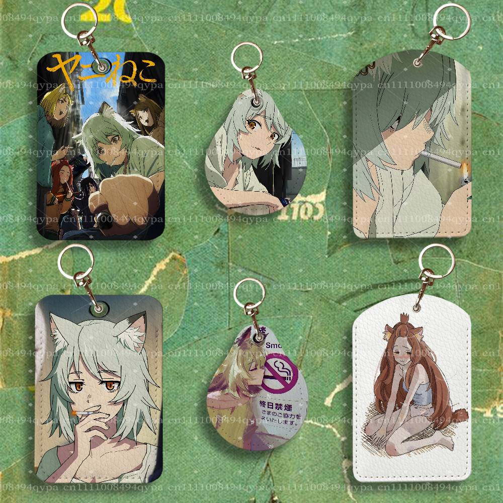 Leather Work Is - C-Chainsmoker Cat Yani Neko Keychain Card
