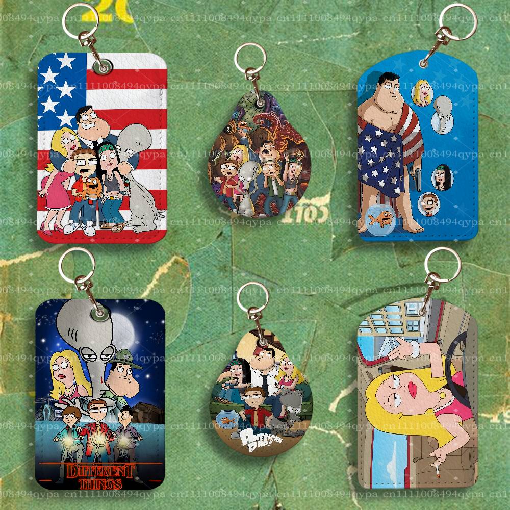 Leather Work Is - A-American Dad Cartoon Roger Keychain Card