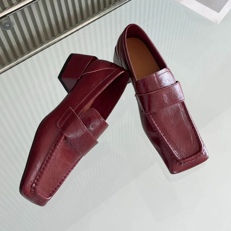 Women Square Toe Chunky Heel D - Leatherwork Designs recension och pris