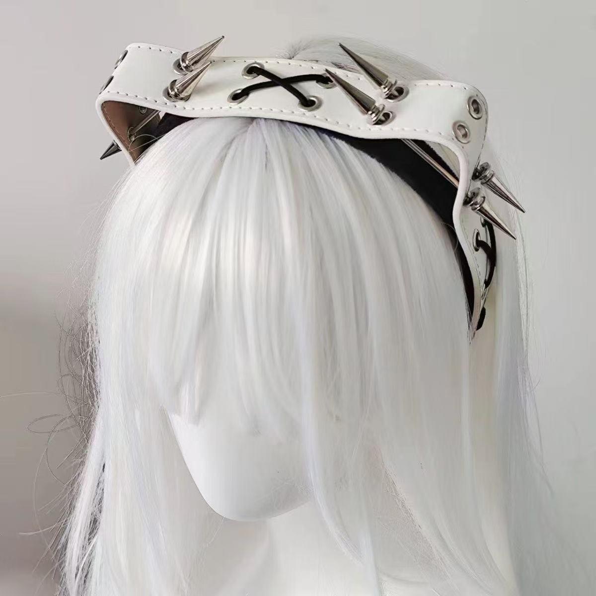 Punk Harajuku Rivet Headband,  - Leatherwork Pony recension och pris