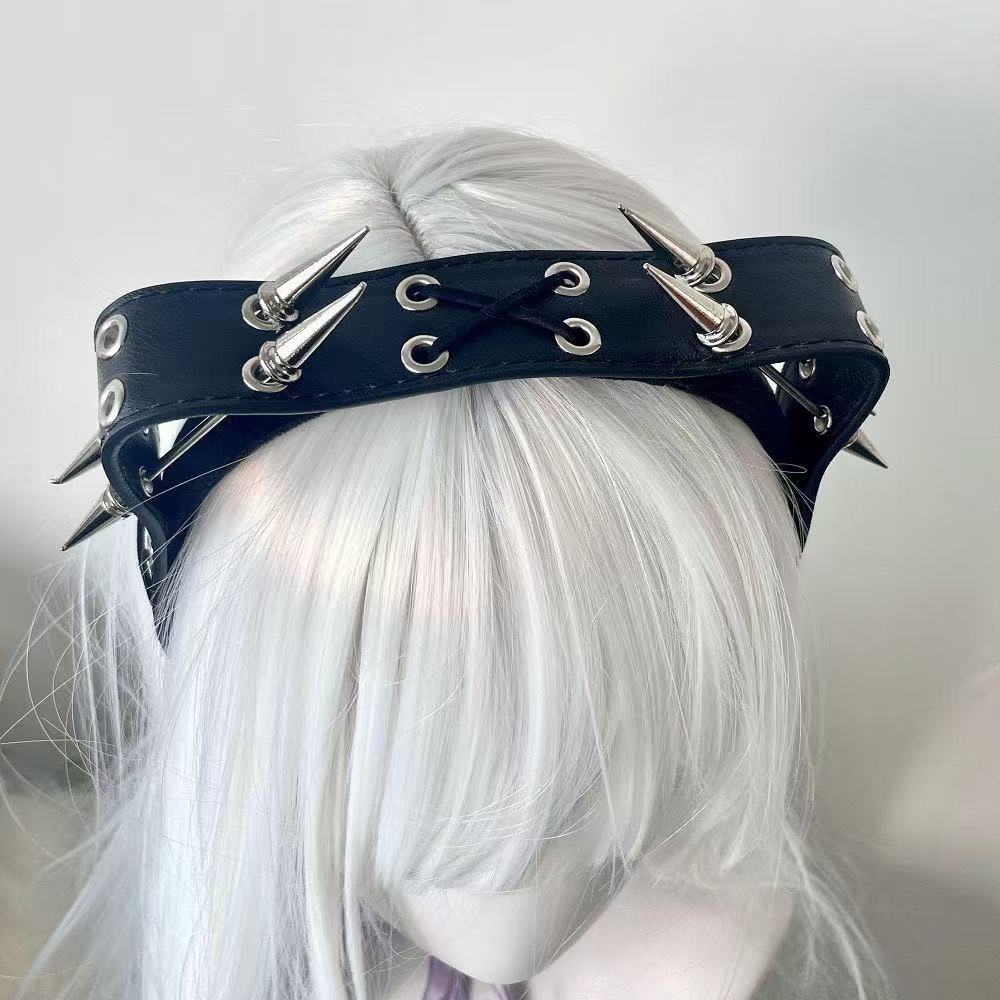Punk Harajuku Rivet Headband,  - Leatherwork Pony recension och pris