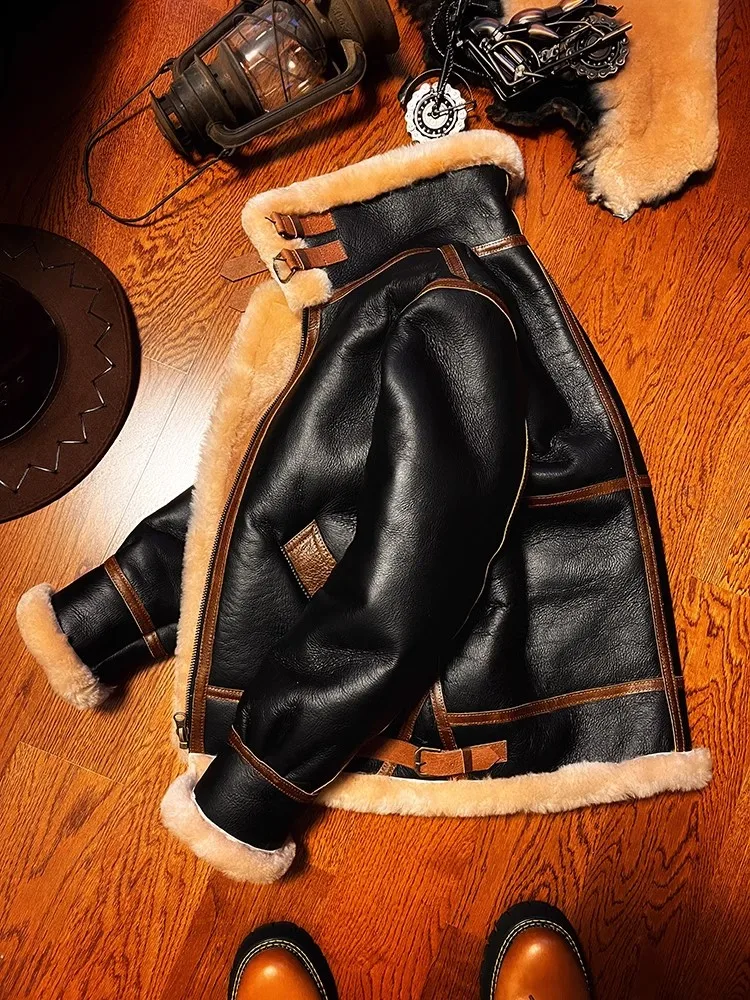 LNY!Top quality .Classic Air F - Leather Work Jacket recension och pris