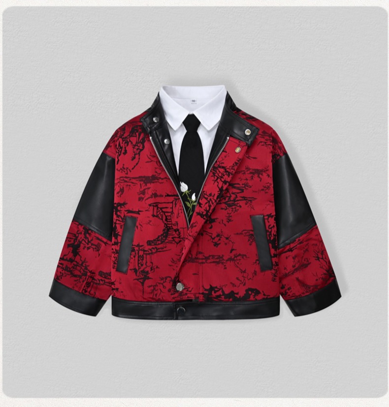 Gentleman Kids Embroidery Moto - Leather Work Jacket recension och pris