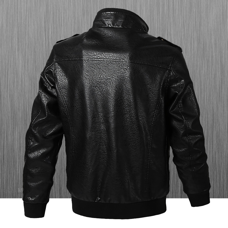 Slim Fit Biker Leather Jacket  - Leather Work Jacket recension och pris