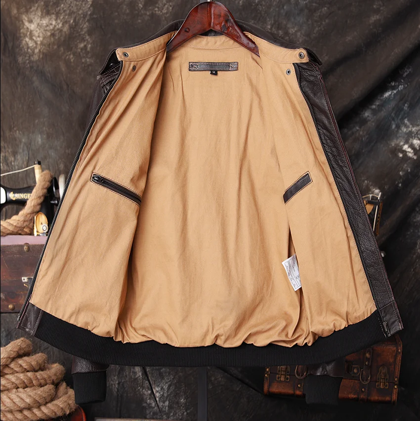 Bomber A2 Pilot Genuine Leathe - Leather Work Jacket recension och pris