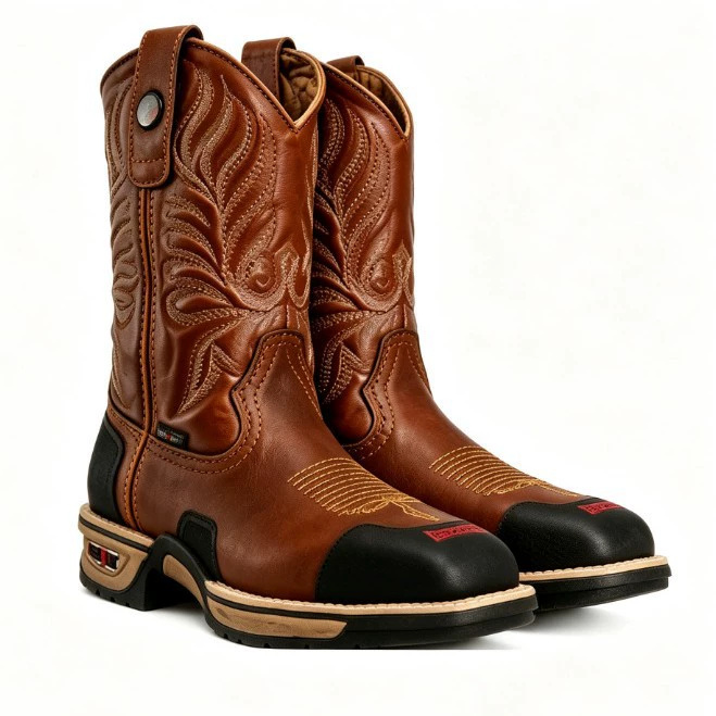Men Brown Black Western Work C - Leather Work Western recension och pris