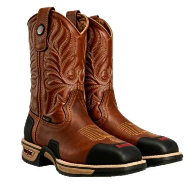 Men Brown Black Western Work C - Leather Work Western recension och pris