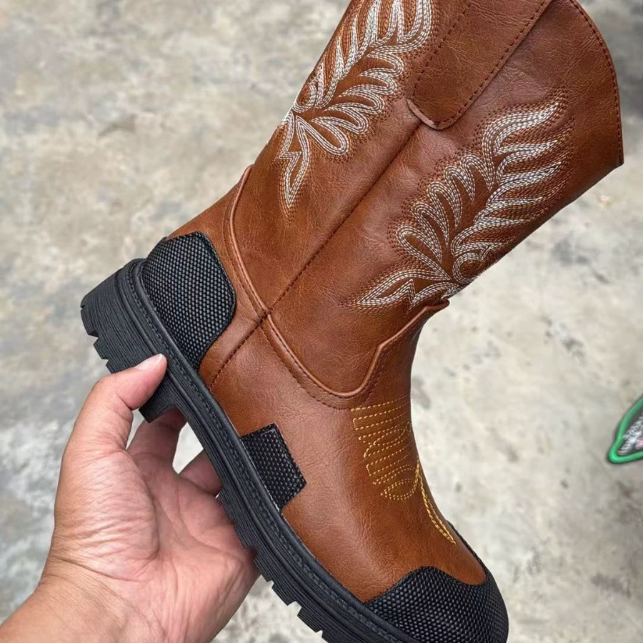 Men Brown Black Western Work C - Leather Work Western recension och pris