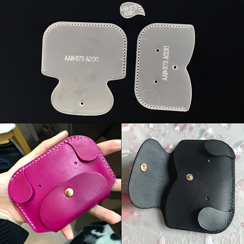 3pcs DIY Mini Wallet Stencil S - Leatherwork Templates recension och pris