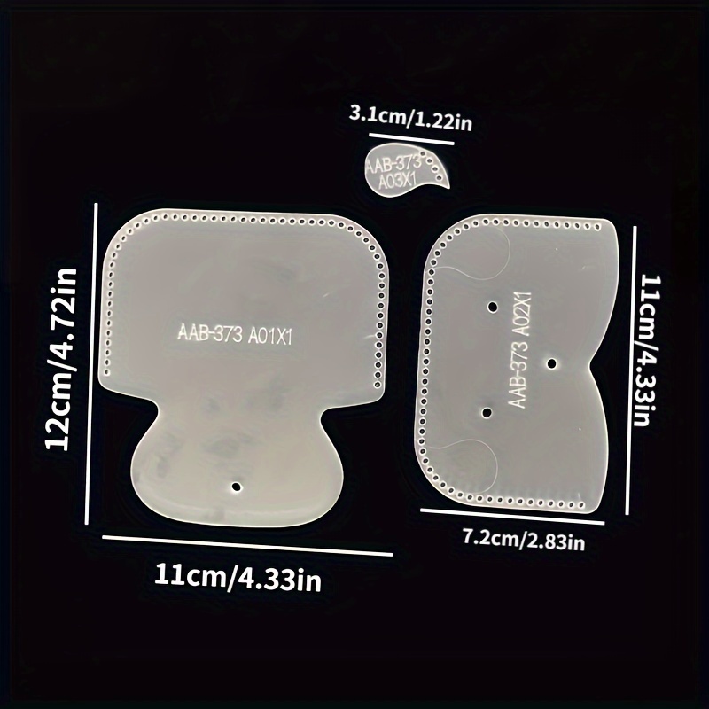 3pcs DIY Mini Wallet Stencil S - Leatherwork Templates recension och pris