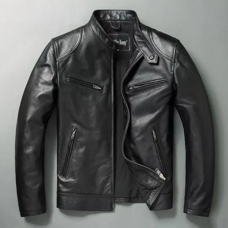 Genuine Leather Jacket Men 100 - Leather Work Jacket recension och pris